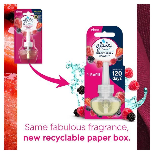 Glade Plug In Refill Electric Scented Oil Bubbly Berry Splash 20ml