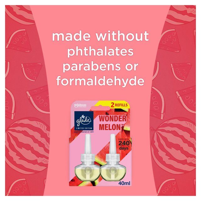Glade Plug In Twin Refill Electric Scented Oil Wondermelon 2 x 20ml