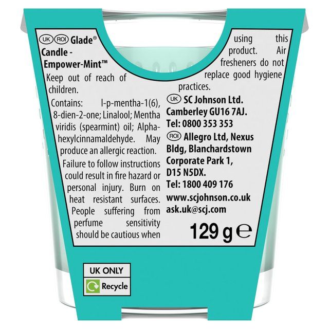 Glade Scented Candle Empowermint 129g