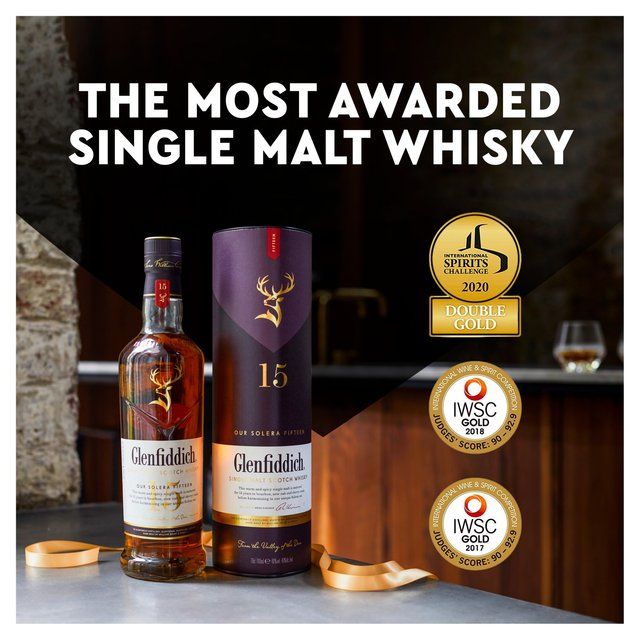 Glenfiddich 15 Year Old Single Malt Scotch Whisky 70cl