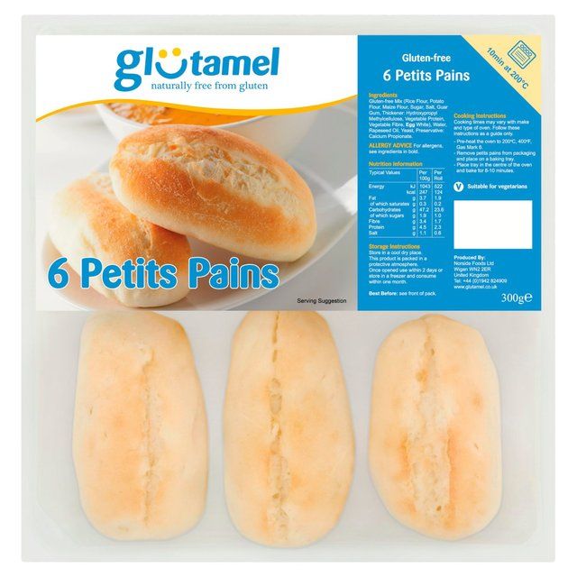 Glutamel Part Baked Petit Pains 6 x 50g
