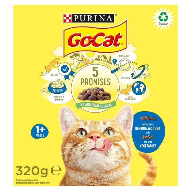 Go-Cat Herring and Tuna Dry Cat Food 320g