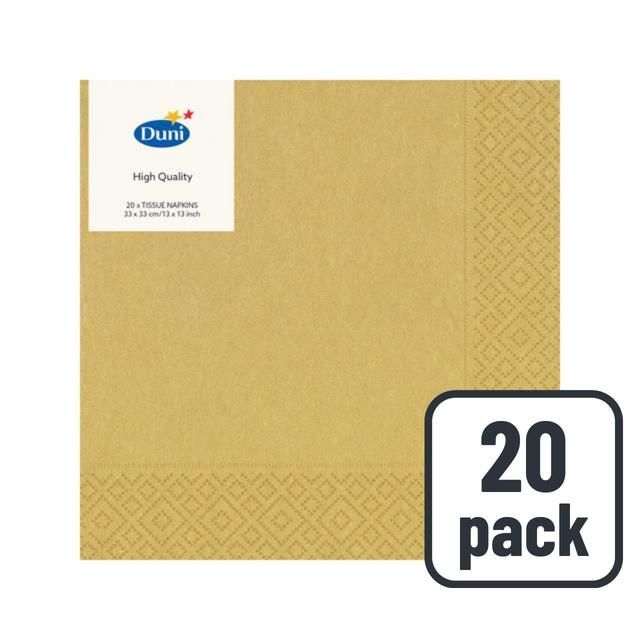 Gold Paper Napkins 20 per pack