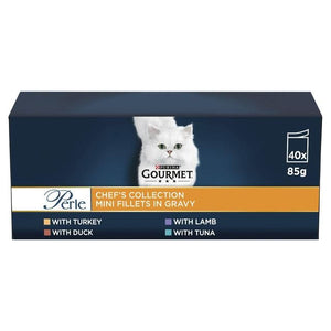 Gourmet Perle Chef's Collection in Gravy Wet Cat Food 40 x 85g