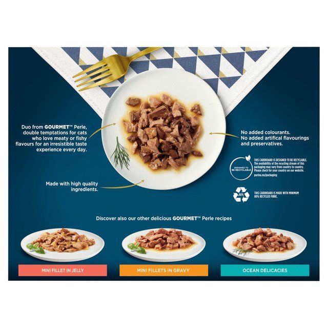 Gourmet Perle Seaside Duo in Gravy Wet Cat Food 12 x 85g