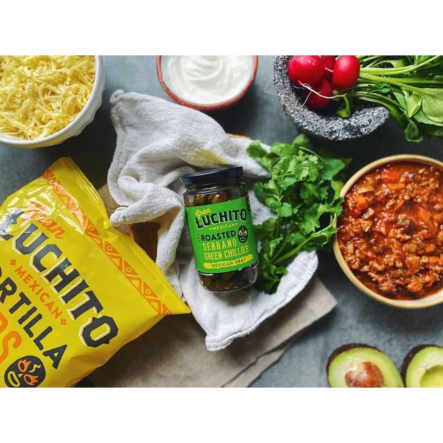 Gran Luchito Roasted Sliced Serrano Green Chillies for Fajita & Taco 215g