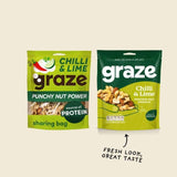 Graze Protein Chilli & Lime Vegan Mixed Nuts Snacks 100g