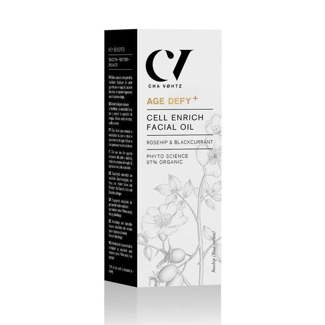 Green People Organic Facial Oil Cell Enrich Age Defy+ by Cha Vohtz Vegan 30ml