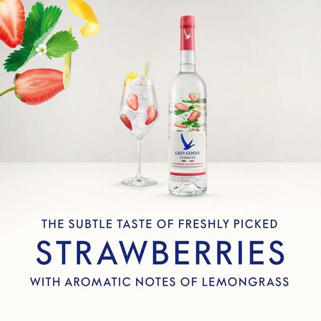 Grey Goose Essences Strawberry and Lemongrass Vodka Based Spirit Drink 700ml