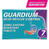Guardium Acid Reflux Control Tabs Heartburn Indigestion 7 per pack