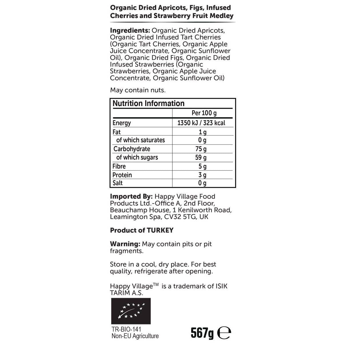 Happy Village Organic Soft & Dried Fruit Medley, 567g