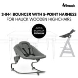 Hauck Alpha+ Premium Bundle wooden highchair, black - British product