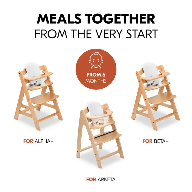 Hauck highchair baby seat in white colour, UK version