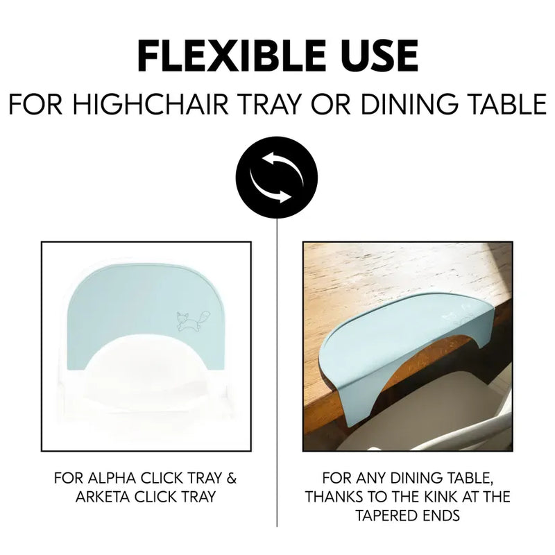 Hauck highchair tray mat Fox Mint, imported from the UK