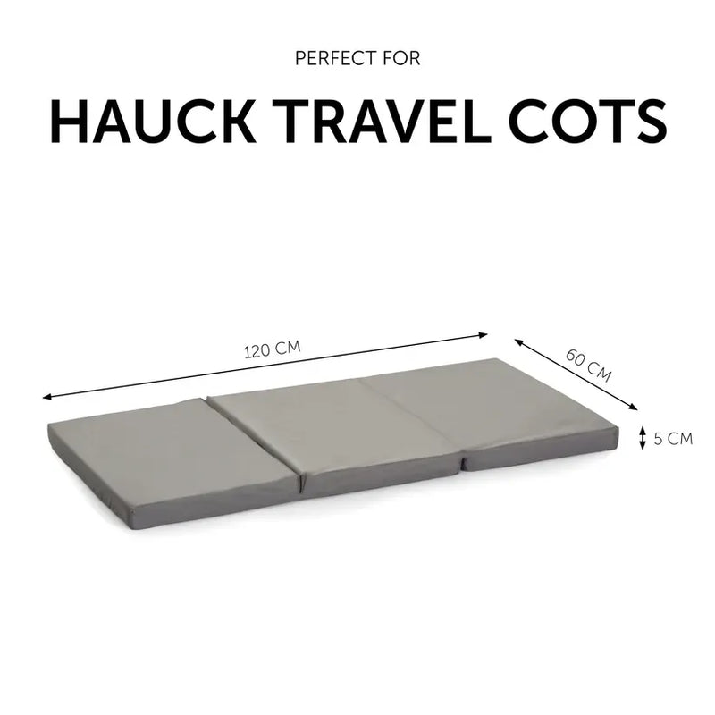 Hauck travel cot mattress grey 120 x 60 cm (British brand)