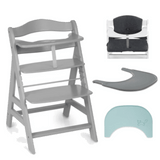 Hauck wooden highchair bundle Grey, UK version