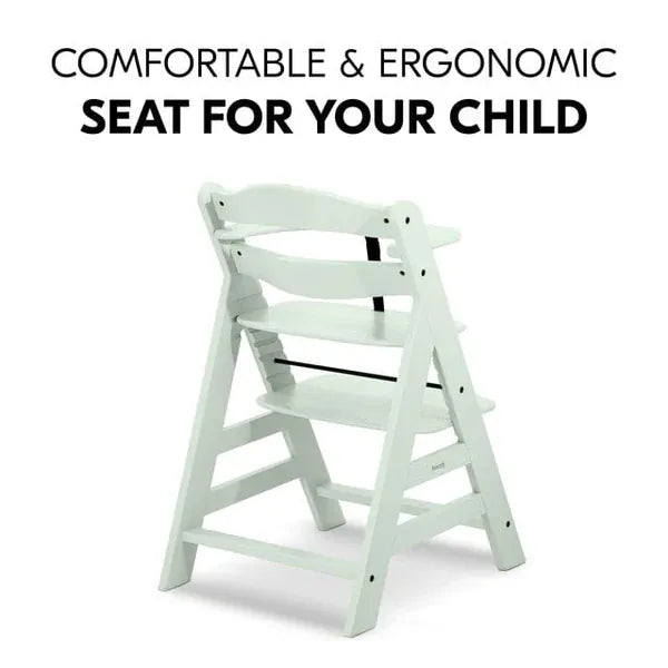 Hauck Alpha+ wooden highchair bundle in Mint, UK version