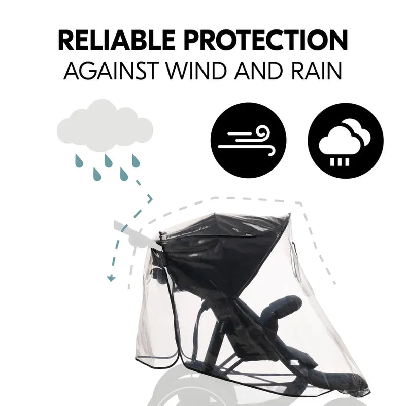 Hauck pushchair raincover for 3-wheel pushchairs (British brand)