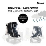 Hauck 4-wheeler pushchair raincover - British product