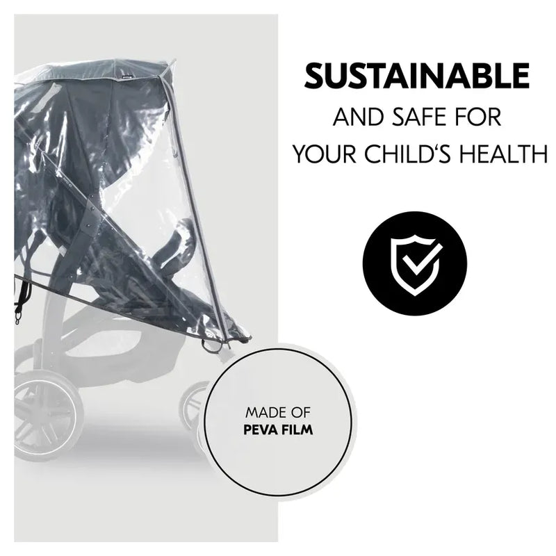 Hauck 4-wheeler pushchair raincover - British product