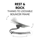 Hauck Alpha Bouncer Premium Light Grey, imported from the UK
