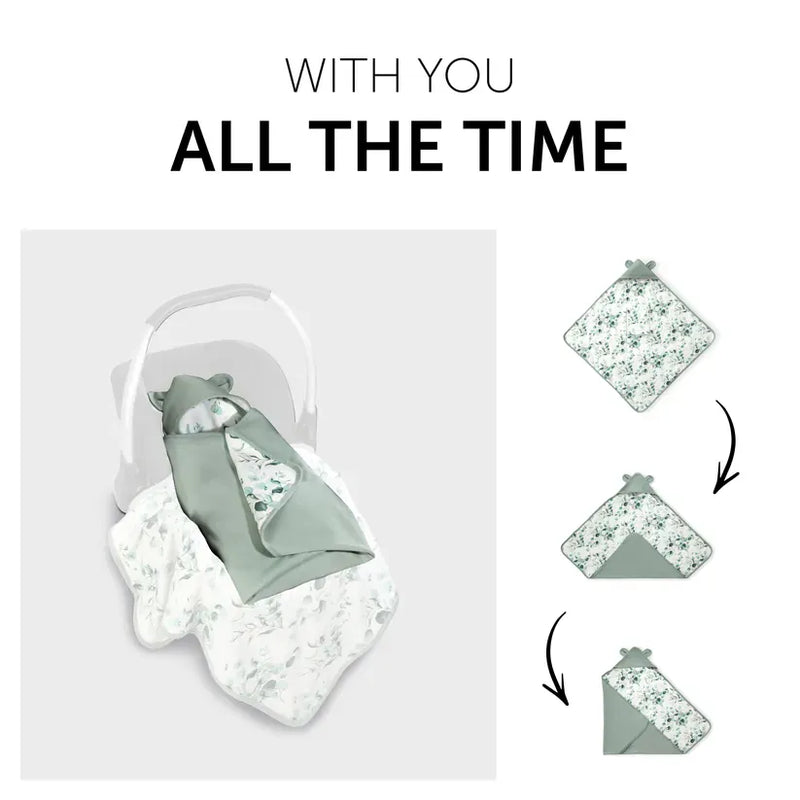 Hauck Snuggle N Dream baby blanket Leaves Mint - British product