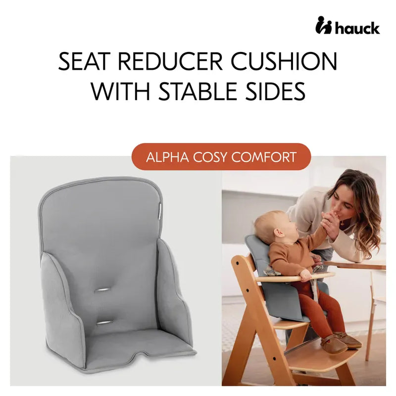 Hauck highchair seat reducer cushion Stretch Grey (British brand)