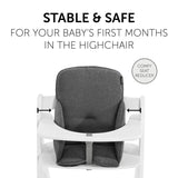 Hauck Alpha Cosy Select Jersey Charcoal highchair seat reducer - British product