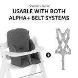 Hauck Alpha Cosy Select Jersey Charcoal highchair seat reducer - British product