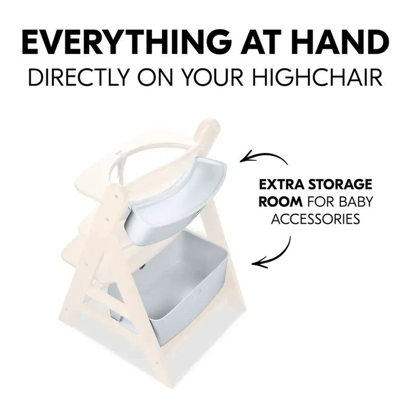Hauck highchair storage box set white, imported from the UK