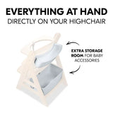 Hauck highchair storage box set white, imported from the UK
