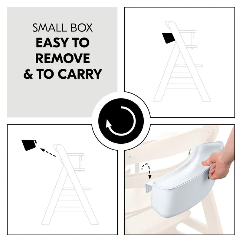 Hauck highchair storage box set white, imported from the UK