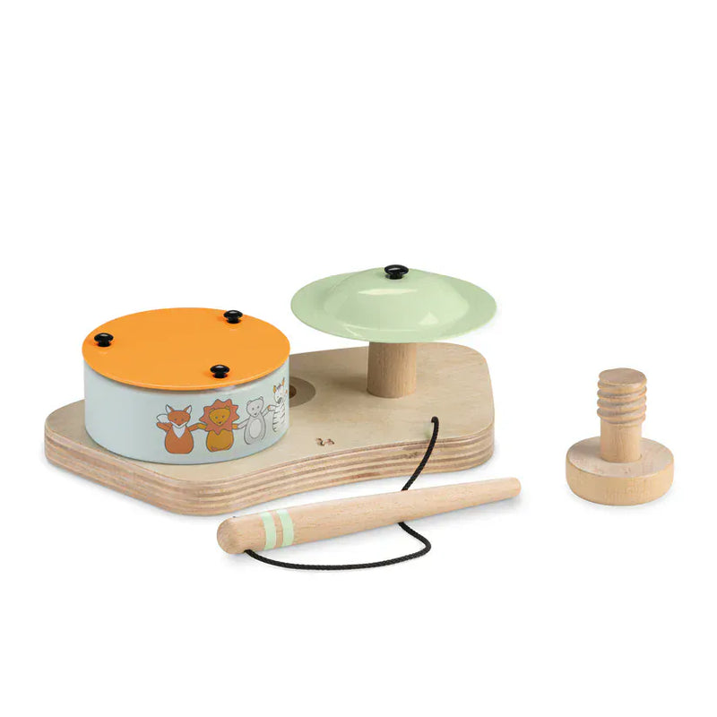 Hauck Play Drums S wooden baby drum set with cymbal, UK version