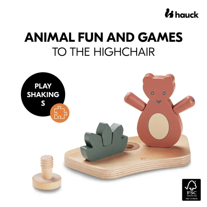 Hauck Play Shaking S wooden bear toy (British brand)