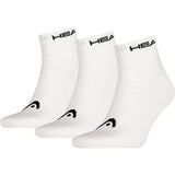Head Mens Quarter Socks (Pack of 3) (2.5-5) White/Black / 1EA
