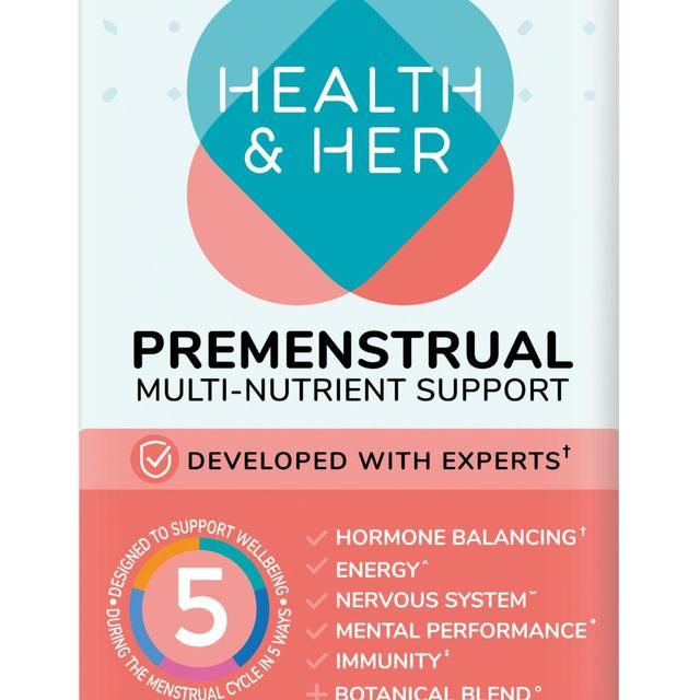 Health & Her Premenstrual Multi-nutrient Support Supplement Capsules    60 per pack