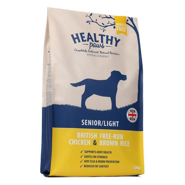 Healthy Paws British Free-Run Chicken & Brown Rice Senior/Light Dog Food 12kg
