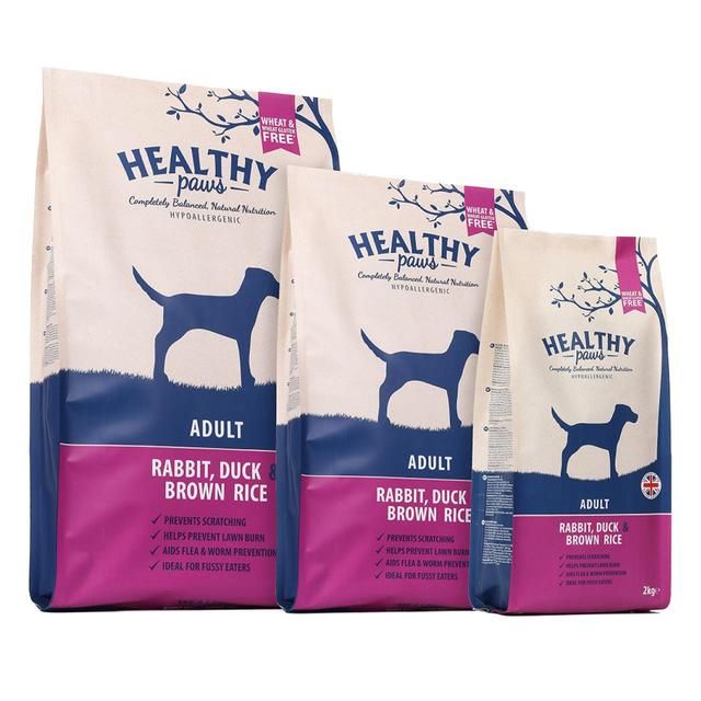 Healthy Paws Rabbit Duck & Brown Rice Adult Dog Food 12kg