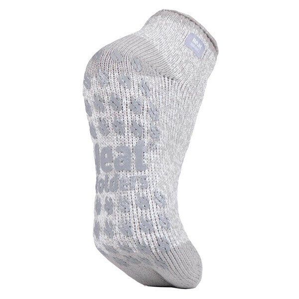 Heat Holders Ladies Ankle Thermal Slipper Socks 4-8 UK Light Grey Cream / 1EA