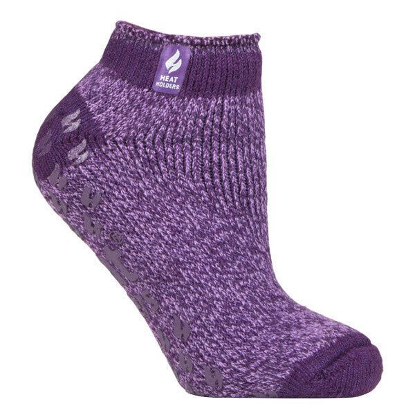 Heat Holders Ladies Low Cut Thermal Slipper Socks 4-8 UK Purple (Pisa) / 1EA