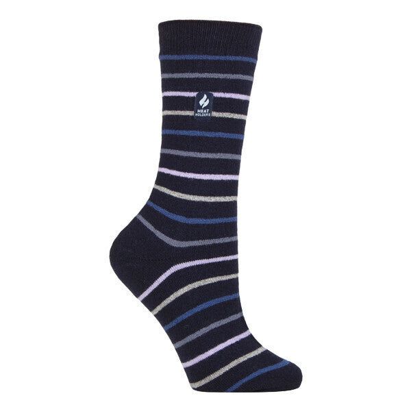 Heat Holders Ladies Ultra Lite Thermal Dress Socks 4-8 UK Navy (Riga)
