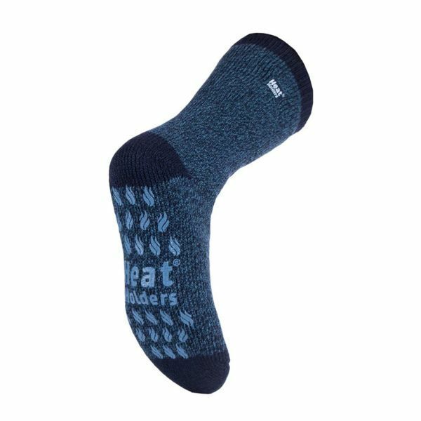 Heat Holders Mens Fleece Lined Thermal Slipper Socks 6-11 UK BLUE TWIST / 1EA