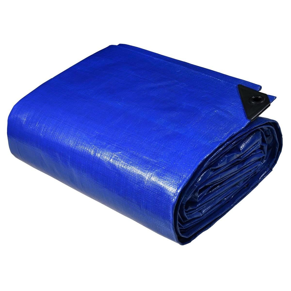 Heavy Duty Reversible Blue and Silver Tarpaulin, 2 Pack