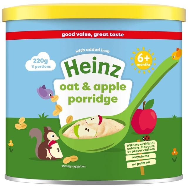 Heinz Creamy Oat & Apple Porridge Baby Food 6+ Months 220g