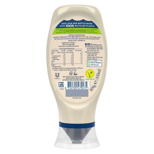 Hellmann's Real Squeezy Mayonnaise 430ml