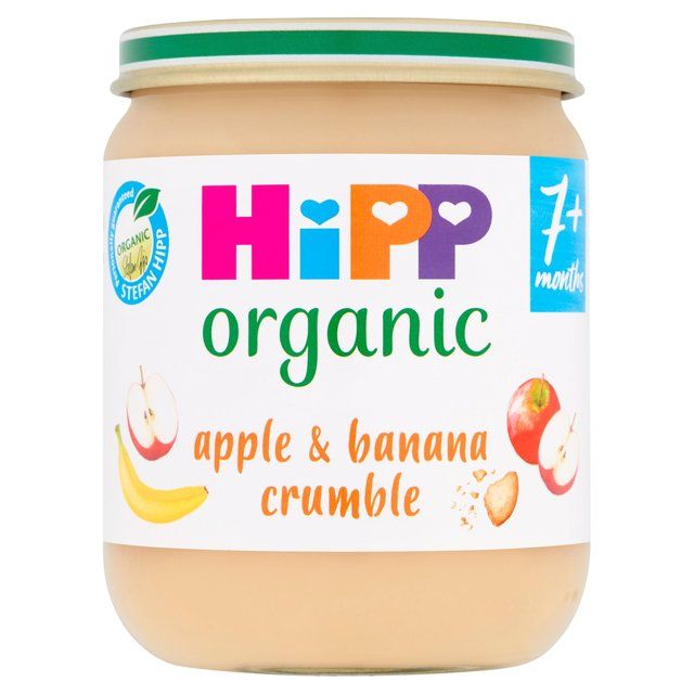 HiPP Organic Apple & Banana Crumble Baby Food Jar 7+ Months 160 per pack