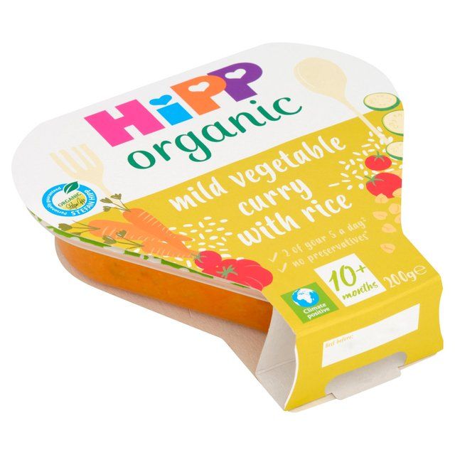 HiPP Organic Mild Vegetable Curry & Rice Toddler Tray Meal 10+ Months 200g