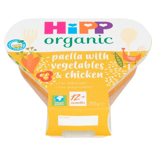 HiPP Organic Paella with Veg & Chicken Toddler Tray Meal 1-3 Years 230g