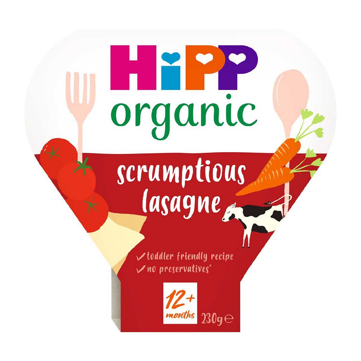 HiPP Organic Scrumptious Lasagne Toddler Tray Meal 1-3 Years 230g