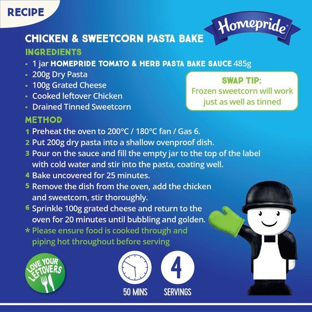 Homepride Creamy Tomato & Herb Pasta Bake 485g